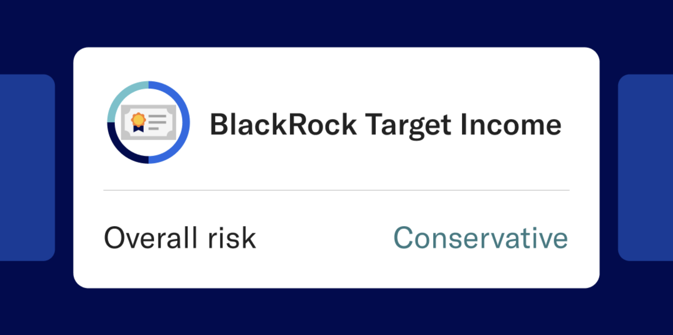 Blackrock Target Income showing an Overall conservative Risk